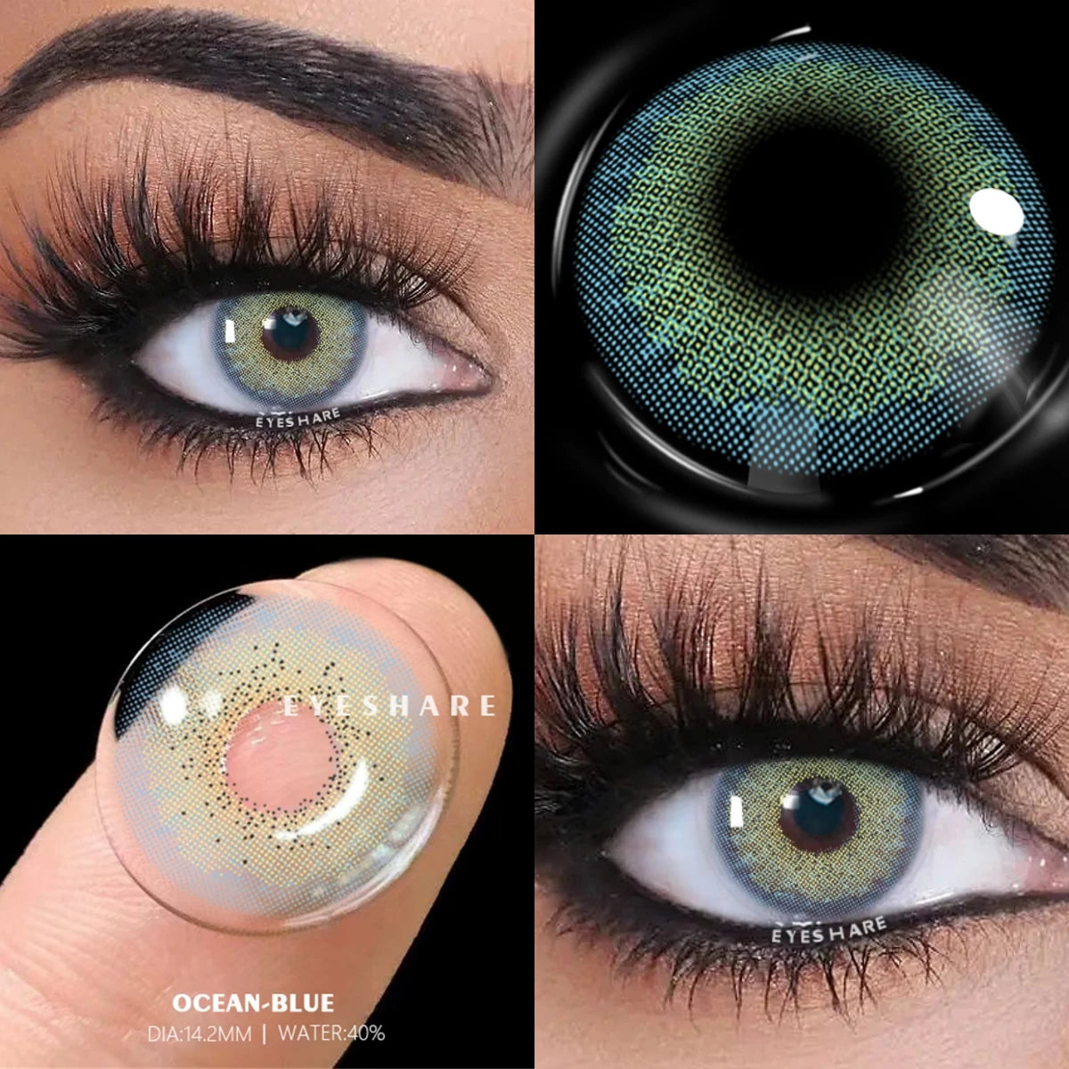 Ihomed 1 Pair Colored Contact Lenses Natural Blue Eye Lenses Brown Contact Green Lenses Fast Delivery Yearly Use Gray Eye Lens