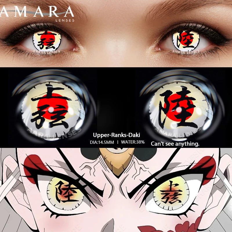 Ihomed 2pcs/1pair Anime Cosplay Colored Contact Lenses crazy Halloween Coloured Anime Softlens Hoshino Ai Pupil