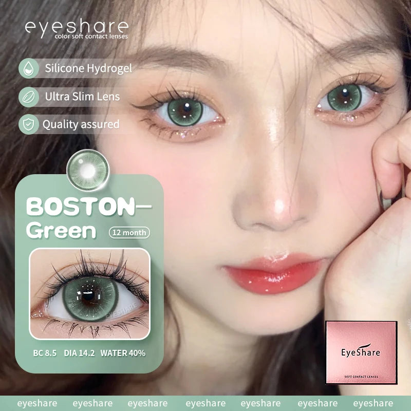 Ihomed  New 1pair Colored Contact Lenses for Eyes Brown Contacts Blue Eyes Lenses Yearly Korean Gray Pupils Lens Green Lenses