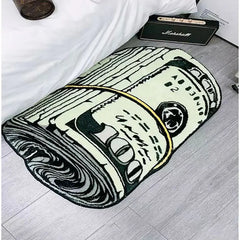 Ihomed Dollar Art Money Creative Carpet Soft Bedroom Carpets Bedside Rugs Living Room Decoration Rug Bathroom Door Mat  Absorbent Mats