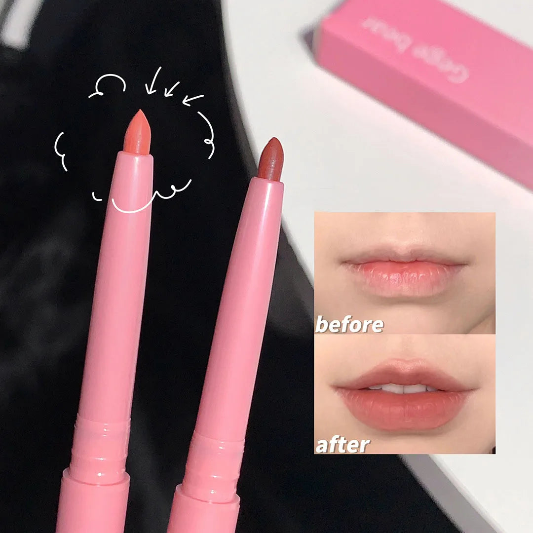 Ihomed Sexy Nude Matte Lipliner Pencil Waterproof Brown Red Contour Tint Lipstick Lasting Non-stick Cup Lip Liner Lips Makeup Cosmetic