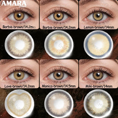 Ihomed Color Contact Lenses 2pcs Colored Contacts for Eyes Brown Colorful Eyes Lenses Yearly Cosmetic Makeup Eye Contacts Lens