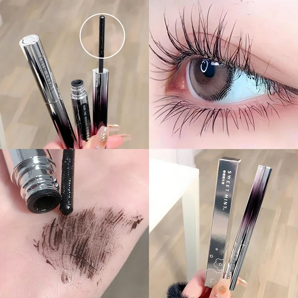 Ihomed Black Metal Bar Type Head Mascara 3D Lengthens Eyelashes Extra Volume Waterproof Natural Lashes Female Makeup Korean Cosmetics