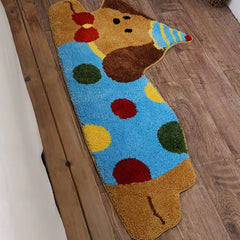 Ihomed Cartoon Cute Puppy Shape Bedroom Rugs Kids Room Anti-Slip Carpets Mat Living Room Area Decoration Tufted Rug Pet Floor Mat