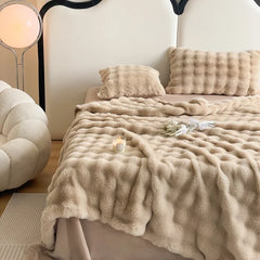 Ihomed Thicken faux fur winter blanket with zipper plush bed linen fluffy bed cover quilt Duvet cover Microfiber bedding Sofa Blankets