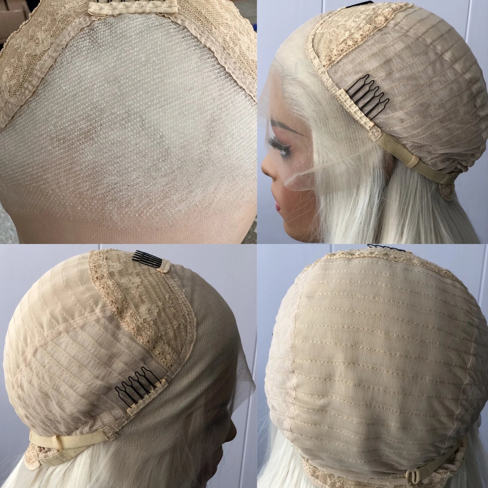 Ihomed Ash Blonde Lace Front Wig Synthetic Wigs for Women Long Silky Straight Light Blond Frontal Glueless Natural Hairline Daily Party