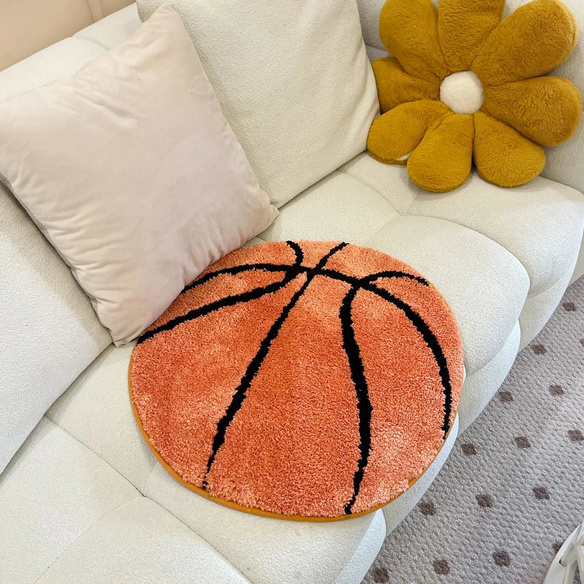 Ihomed Basketball Tufted Rug Doormat Mat Nonslip Mat Korean Style Home Decor Bedroom Handmade Tufted Rug Mat Living Room Entrance Rug