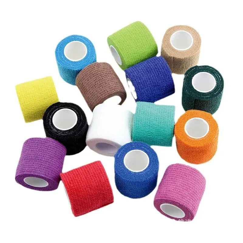 Ihomed 1/10 Roll Colorful Sports Self Adhesive Elastic Bandage Wrap Tape Elastoplast For Knee Pads Finger Ankle Palm Aid Kit Pet Tool