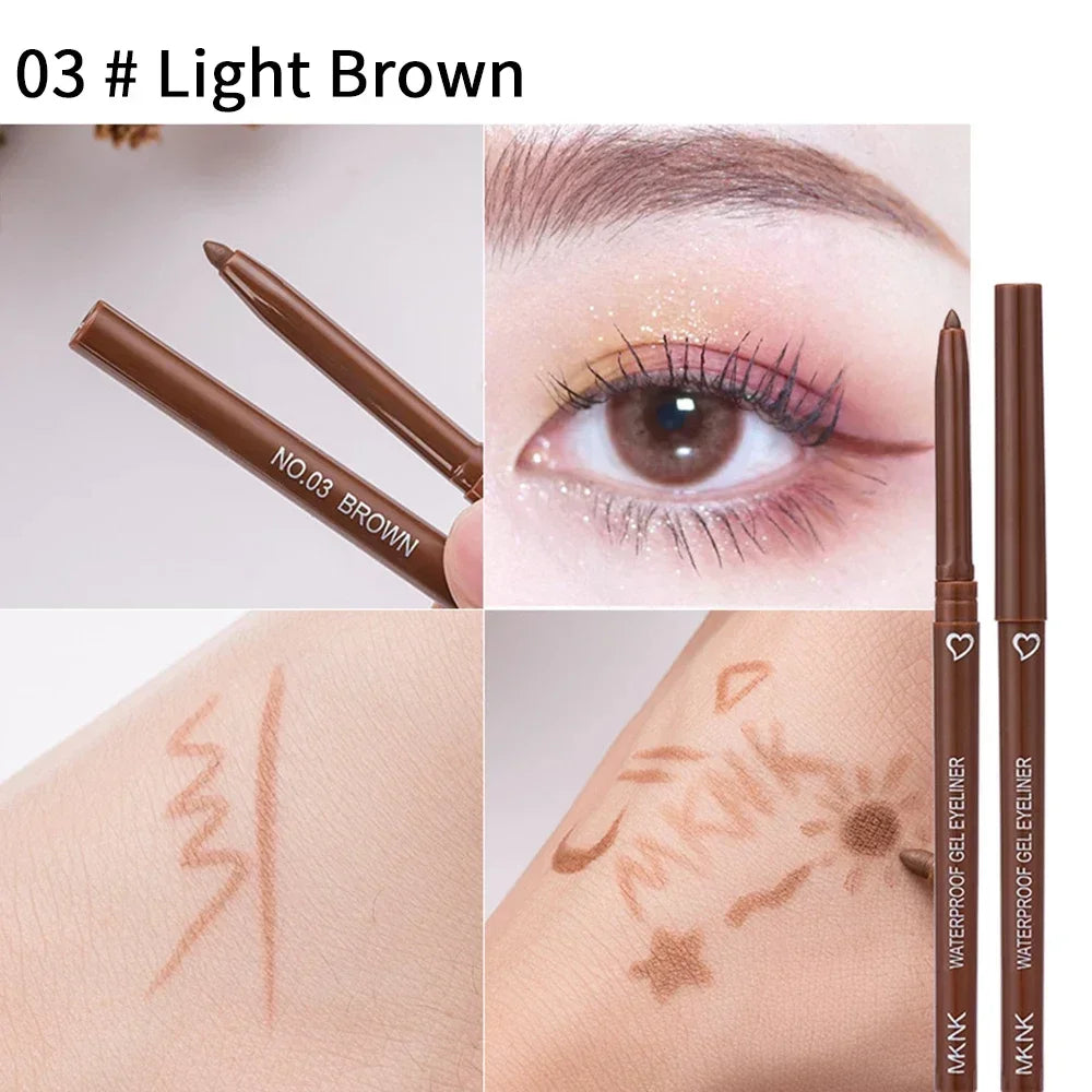 Ihomed Waterproof 6 Colors Black Eyeliner Pen Long Lasting Quick-drying Pencil Not Blooming Liquid Eyeliner Gel Eyes Makeup Cosmetic