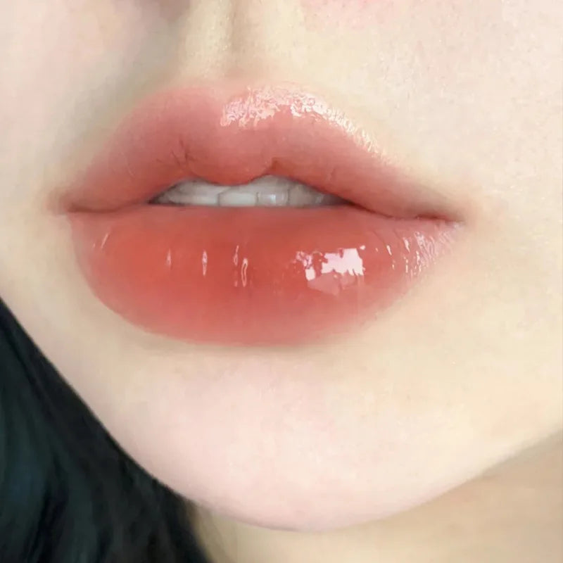 Ihomed Liquid Lipstick Crystal Glossy Lip Glaze Mirror Cute Bear Lip Gloss Waterproof Transparent Nude Lip Girls Makeup Korean Makeup