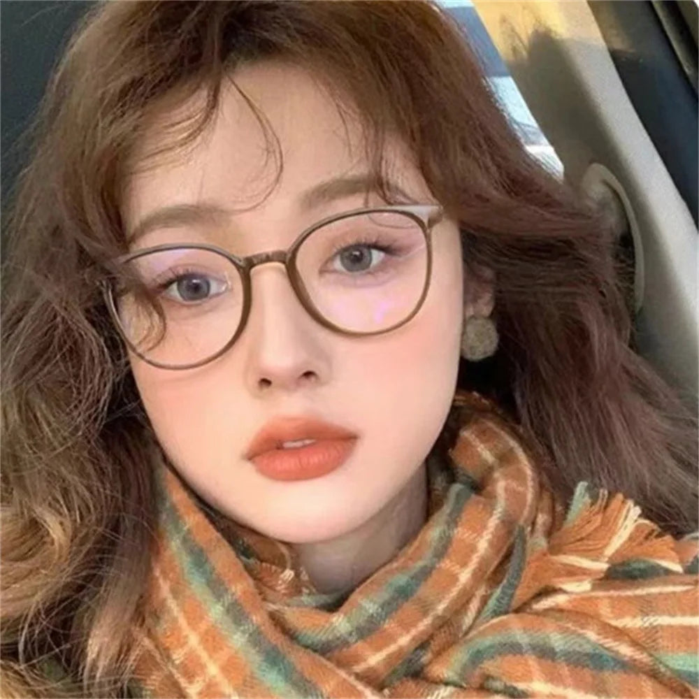 Ihomed Retro Square Glasses Ultra-light Transparent Frame Eyewear Anti-blue Light Flat Glasses Korean Popular Decoration Eyeglasses