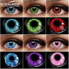 Ihomed 1 Pair Cosplay Contact Lenses Beautiful Pupil Eye Cosmetic Colorful Contact Lenses Halloween Yearly Eyes Contact Lens