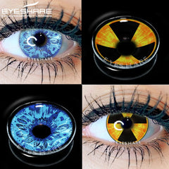 Ihomed Color Contact Lenses For Eyes Anime Cosplay Colored Lenses Blue Yellow Halloween Lenses Contact Lens Beauty Makeup