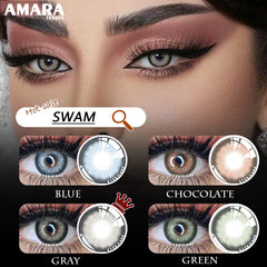 Ihomed Natural Color Lens Eyes 2pcs Color Contact Lenses for Eyes Yearly Beauty Contact Lenses Eye Cosmetic Color Lens Eyes