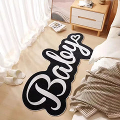 Ihomed Lucky Letters Bedside Carpet Bathroom Area Floor Pad Kids Bedroom Doormat You Look Good Letter Aesthetic Home Room Decor Rug