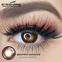 Ihomed Color Contact Lenses for Eyes Beauty Eye Colored Lenses Black Chocolate Color Lenses Natural Contact Lens Beauty Makeup