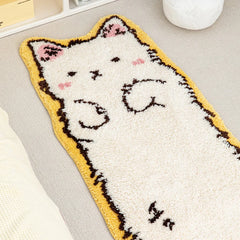 Ihomed Tufting Cat Bedside Rug Fluffy Carpet Bathroom Floor Pad Kids Room Cartoon Foot Mat Bedroom Doormat Aesthetic Home Winter Decor