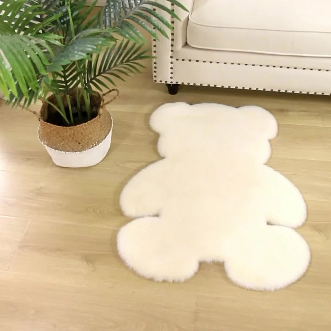 Ihomed Cartoon Animal Bear Irregular Shaped Carpet Living Room Bedroom Entrance Floor Mat Children's Bedroom Carpet