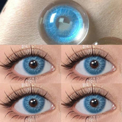 Ihomed 1Pair Cute Cosplay Colored Contacts Lenses Hoshino Ai Pupil Lens  Anime Lens Halloween Cosmetic Blue Eyes Contact Lens