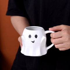 Ihomed Halloween Ghost Elf 3D Creative Cute Couple Mug Gift Afternoon Tea Breakfast Milk Cup Home Office Drinking Ceramic Cup