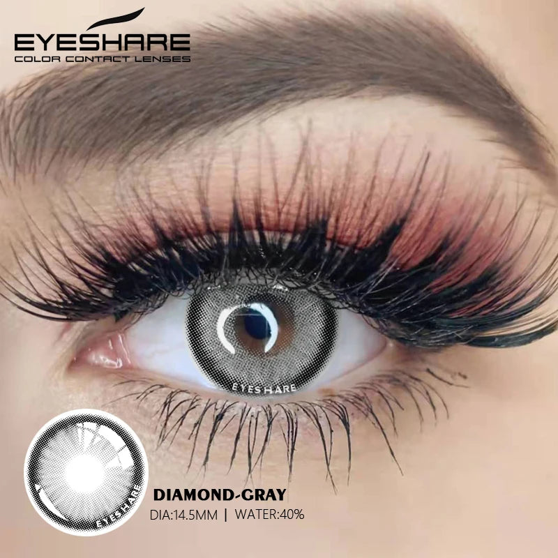 Ihomed Color Contact Lenses One Pairs NEW ARRIVAL DIAMOND Colored Contact Lenses for Eyes Cosmetic Beauty Eye Makeup