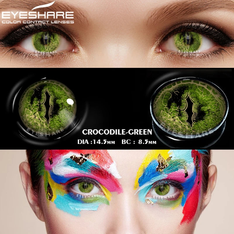 Ihomed Color Contact Lenses For Eyes Anime Cosplay Colored Lenses Blue Purple Multicolored Lenses Contact Lens Beauty Makeup