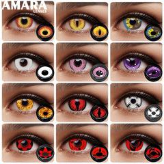 Ihomed Color Contact Lenses For Eyes 2pcs Anime Cosplay Colored Lenses Blue Purple Halloween Lenses Contact Lens Beauty Makeup