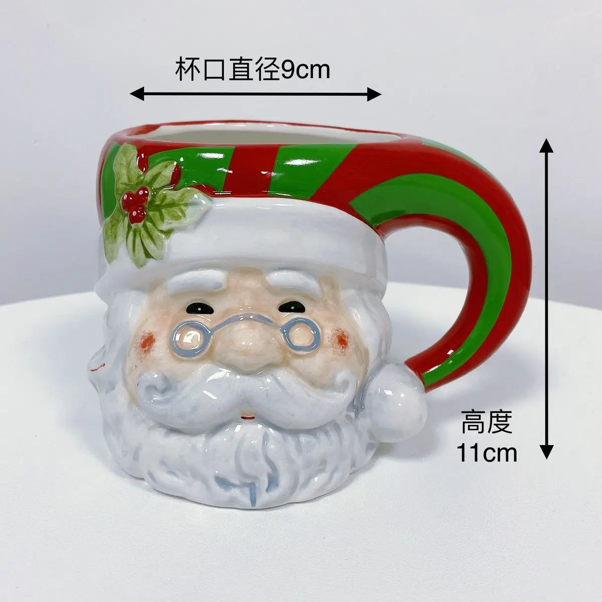 Ihomed Santa Claus Ceramic Jars Storage Candy Jars Handmade Painted Makeup Teapot Christmas Decorations Home Decor Kitchen Acceesories