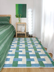 Ihomed Artistic Creative Plaid Carpet Soft Comfortable Bedroom Rug Bedside Rug Luxury Living Room Decorative Carpets Alfombra Tapis 양탄자