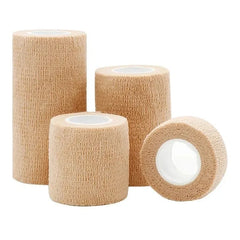 Ihomed 1pc Self Adherent Cohesive Bandage Wrap Stretch Non Woven Self Adhesive Tape - Skin Colour Athletic Elastic Bandage