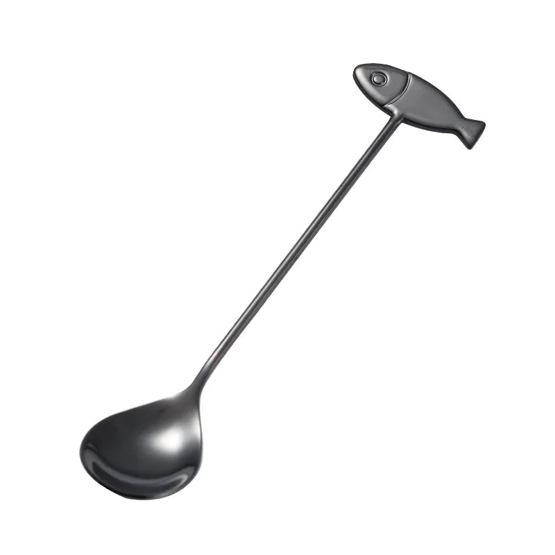 Ihomed Coffee Spoon Lovely Cute Cat Shape Teaspoon Dessert Snack Scoop Ice Cream Mini Spoons Kitchen ToolsTableware 304 Metal