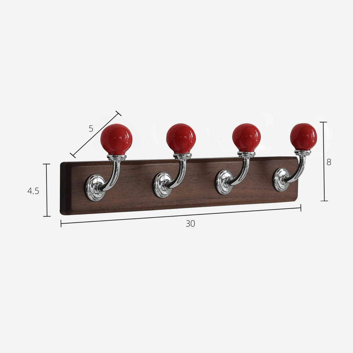 Ihomed Nordic Wall Hook Korean Style Walnut Wooden Clothes Hat Holder Rack Hooks Crochet Organizer Kids Room Home Nursery Decor