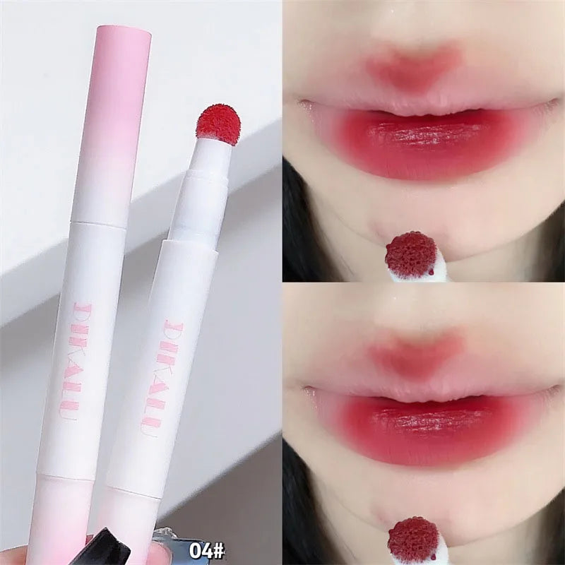 Ihomed Matte Lip Mud Air Cushion Lips Cream Brick Red Lip Glaze Powder  Lipstick Pen Non-Stick Cup Female Lip Tint Korean Makeup