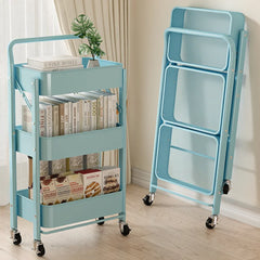 Ihomed Trolley Storage Rack Multi-layer Floor Standing Vegetable Organizer  Household Movable And Foldable Small Cart Storage Rack