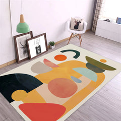 Ihomed Soft Modern Abstract Rug Minimalist Nordic Scandinavian Area Rugs for Living Room Rug Bedroom Diningroom Kitchen Home Decoration