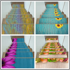 Ihomed 5PCS/Set Non-slip Self Adhesive Carpet Stair Tread Mat Home Staircase Protection Cover Pad