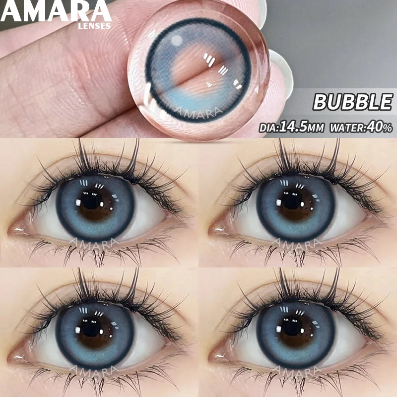 Ihomed Eye Contact Lenses 2pcs/pair BUBBLE Color Contact Lens Eye Color Cosmetic Color Contact Lens Beauty Eye Makeup