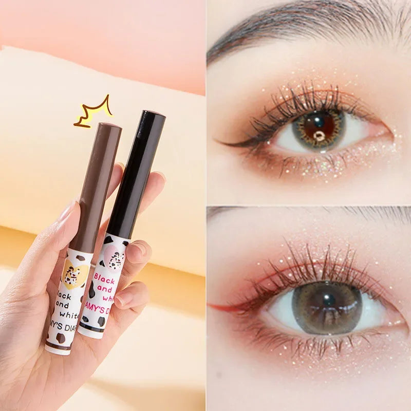 Ihomed Brown Mascara Suitable For Beginners Waterproof Long-lasting Natural Curling Mascara Eyelashes Ultra-fine Not Blooming Makeup