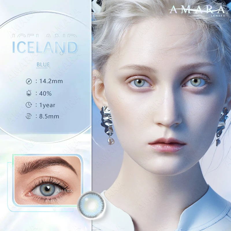 Ihomed Color Lens Eyes 1Pair Yearly Color Contact Lenses For Eyes Beauty Contact Lenses Eye Cosmetic Color Lens Eyes Makeup