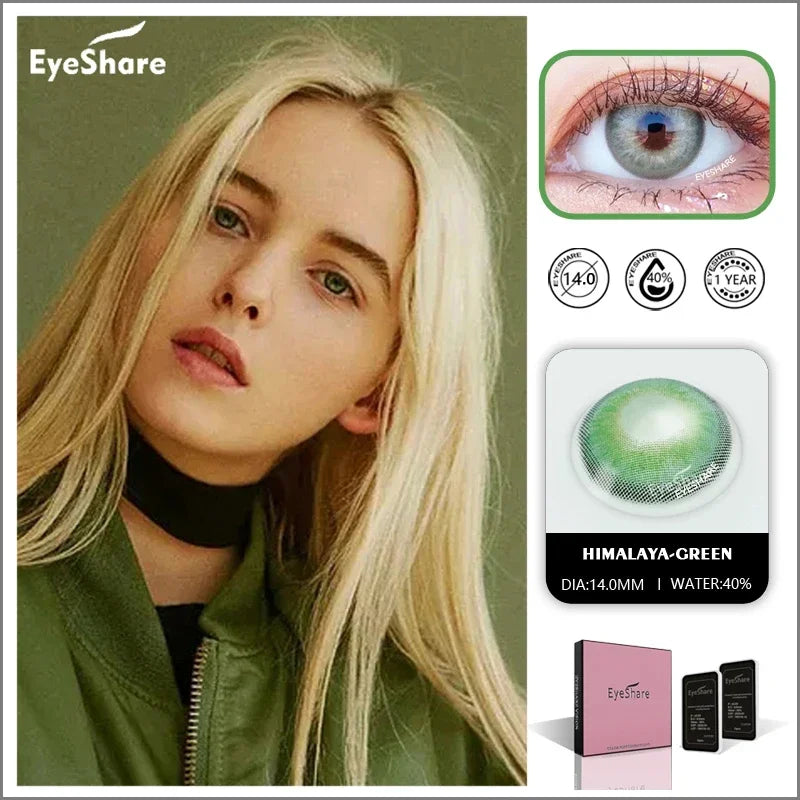 Ihomed Color Lens Himalaya Contact Lenses For Eyes Colored Lenses Blue Brown Cosmetic Lenses Contact Lens Beauty Makeup