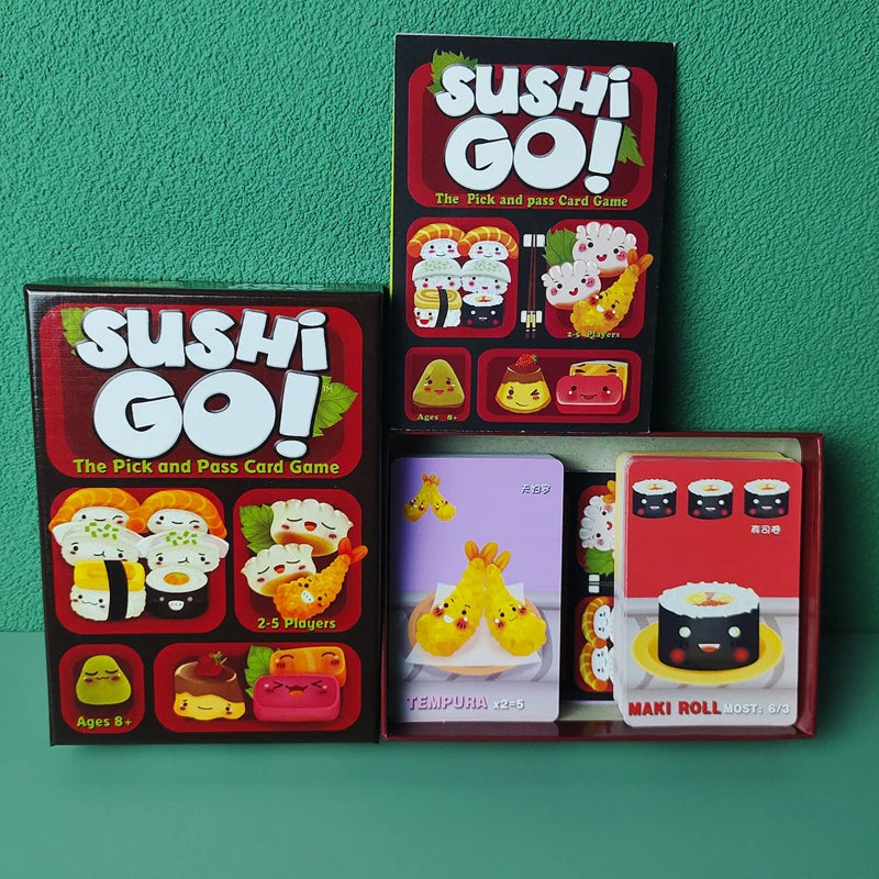 Ihomed Sushi Go Family Gathering Game Card,Fun Card Game,Party Board Games Interactive Game， Creative Small Gift, Holiday Accessory