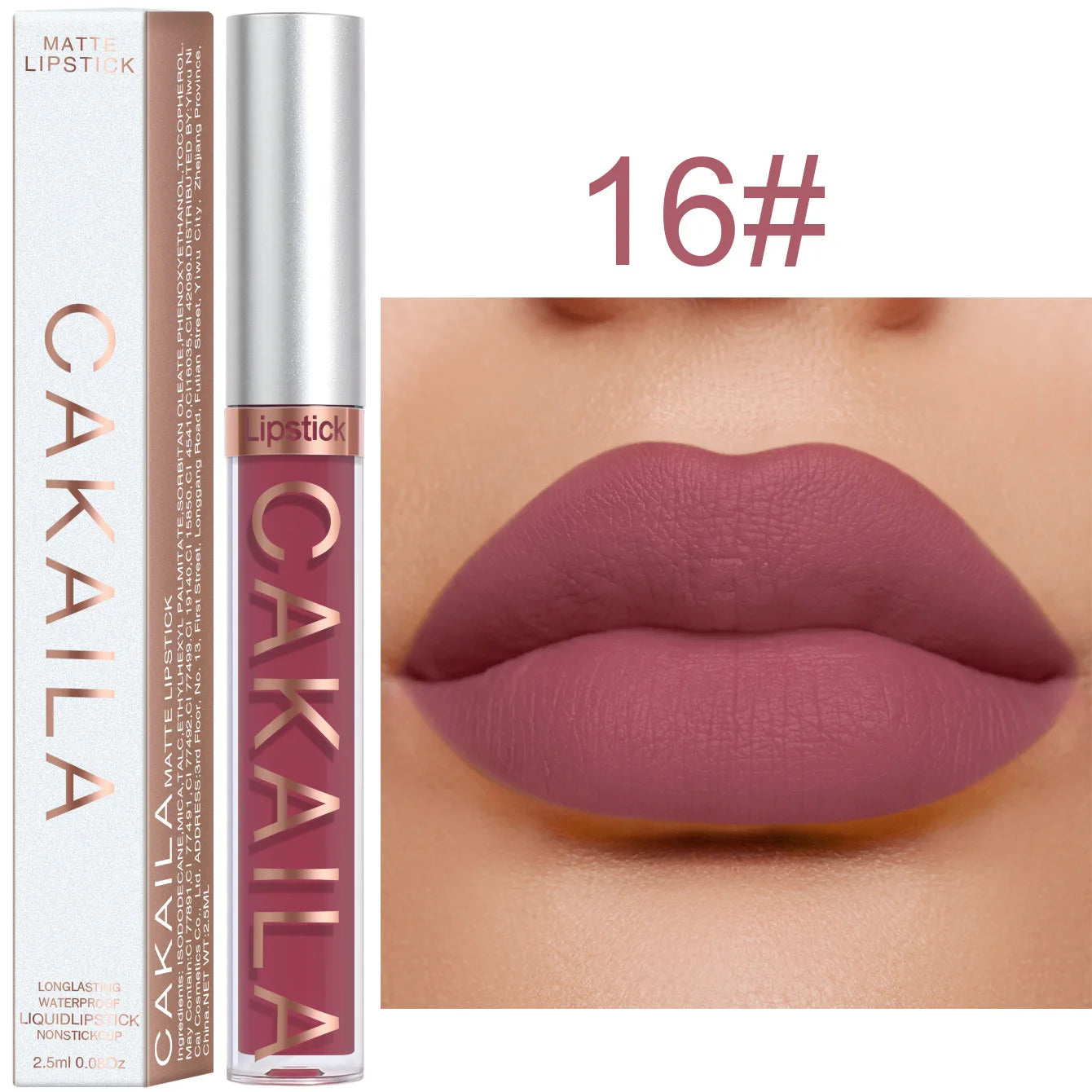 Ihomed Matte Liquid Lipstick Nude Brown 18 Colors Waterproof Lasting Non-stick Cup Velvet Nude Red Lip Gloss Lint Tube Makeup Cosmetics