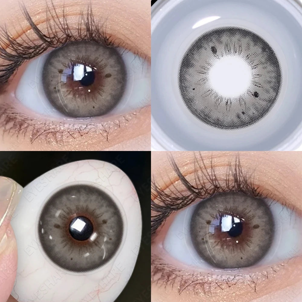 Ihomed 1Pair Color Contacts Lenses Colored Lens Eyes Natural Blue Eyes Lenses Gray Contacts Lense Yearly Fashion Green Lenses