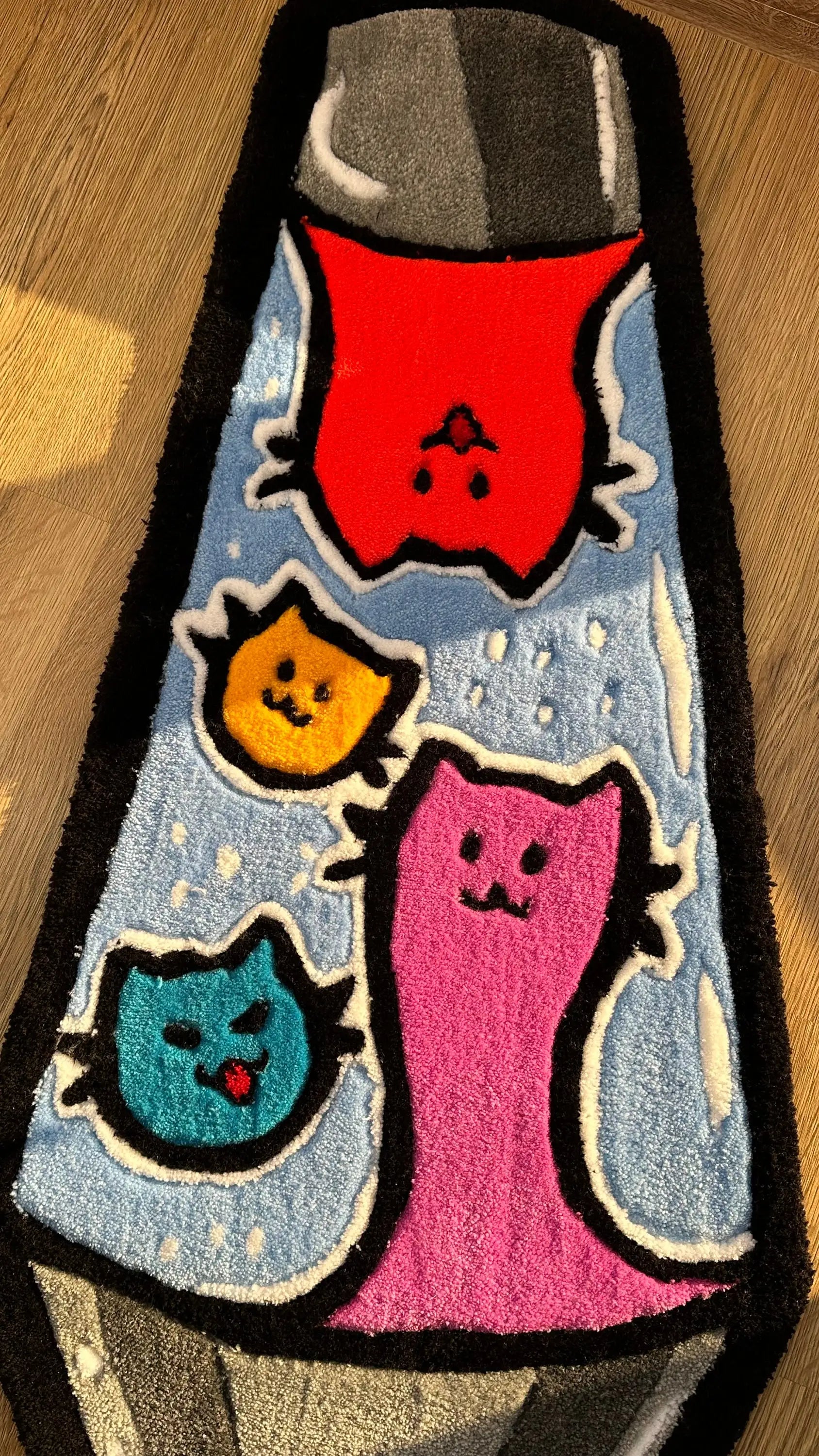 Ihomed Cat Imitation Cashmere Thick Rug Digital Printing Technology Simple Housewarming Gift Handmade Non-Slip Decorative Carpet