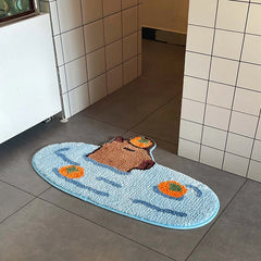 Ihomed Cartoon Tufting Bathroom Mat Soft Bedroom Rug Carpet Bathmat Anti Slip Floor Pad Doormat Kawaii Aesthetic Home Decor 50x80cm