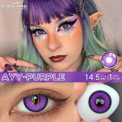 Ihomed Halloween Contact Lenses 1Pair Color Contact Lenses for Eyes Red Lenses Cosplay Colored Lenses Blue Eye Contacts Yearly