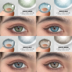 Ihomed 1 Pair NEW Colored Contact Lenses For Eyes Natural Blue Eye Lenses Brown Contacts Lenses Yearly Color Beautiful Pupil