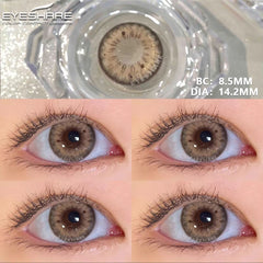 Ihomed 1Pair Color Contacts Lenses Color Lens Eyes Natural Gray Eyes Contacts Lenses Yearly Beauty Makeup Fashion Blue Lenses