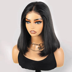 Ihomed Glueless Wigs Short Bob Wigs Bone Straight 13x4 Lace Front Human Hair Wigs For Women HD Transparent Lace Frontal Wig Vietnamese