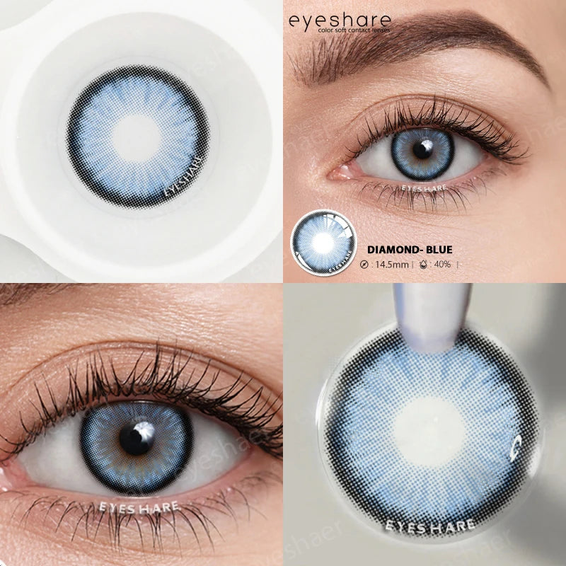 Ihomed 1 Pair Colored Contact Lenses for Eyes Blue Eye Lenses Green Contact Lenses Gray Lense Big Eye Lense Free Shipping